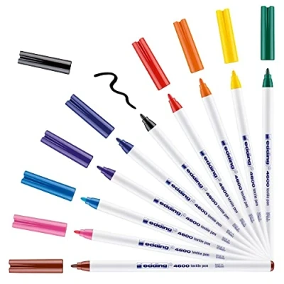 Abbildung von edding 4600 ass. Textielpen 10ST Basic 1 mm / 4 10999 (09 20)