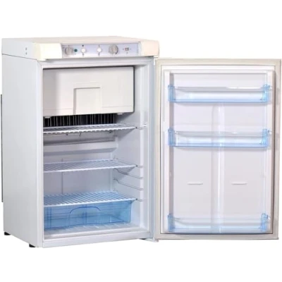 Abbildung von Smad Gas Kühlschrank mit Gefrierfach, 100L Camping, Wohnmobil 12v 230v, Leiser für Zuhause, Wohnwagen, Garage, Gite, Wohnmobil, 0dB