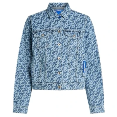 Abbildung von Karl Lagerfeld Jeans Regular Jacket Jeansjacke, Damen, Größe: Large, Monogram blue