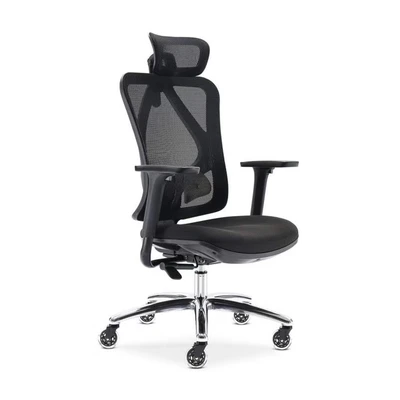 Abbildung von aktivshop Bürostuhl bis 150 kg Belastbarkeit, ergonomisch, verstellbar Lendenwirbelstütze Kopfstütze