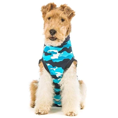 Abbildung von Suitical Recovery Suit Hund, XL, Blau Camouflage
