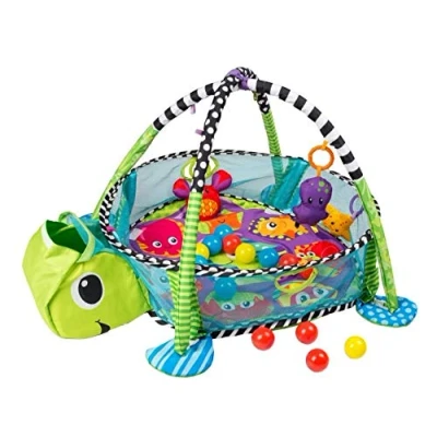 Abbildung von Schildkröte Bällebad Krabbeldecke Spielbogen Spieldecke Lernmatte Löwe Marienkäfer Nilpferd 3in1 COIL (C0300)