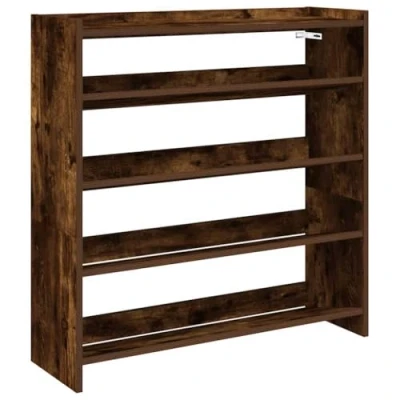 Abbildung von vidaXL Schuhregal Räuchereiche 80x25x81 cm Holzwerkstoff