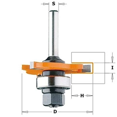 Abbildung von CMT ORANGE TOOLS 922.350.11B SCHLITZFRÄSER MIT ANLAUFLAGES=12 D=47.6X5