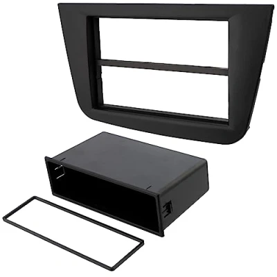 Abbildung von AERZETIX C24514 Rahmen/frontplatte/Adapter 2 ISO für autoradio aus Kunststoff kompatibel mit Seat Altea 2004+, XL 2006+, Toledo 2004 2009