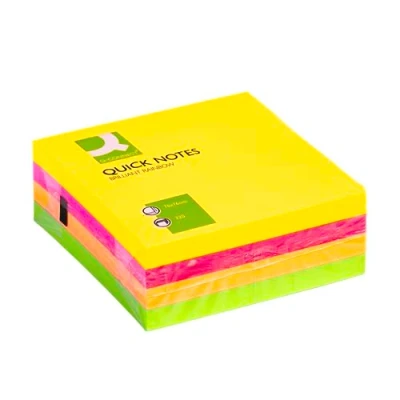 Abbildung von Q Connect KF01348 Haftnotizen Haftnotizblock 76x76mm neon