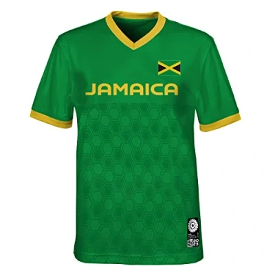 Abbildung von FIFA Offizielles Trikot der Jugendmannschaft Frauenfussball Weltmeisterschaft 2023, Jamaika, Grün, 8 10 Jahre