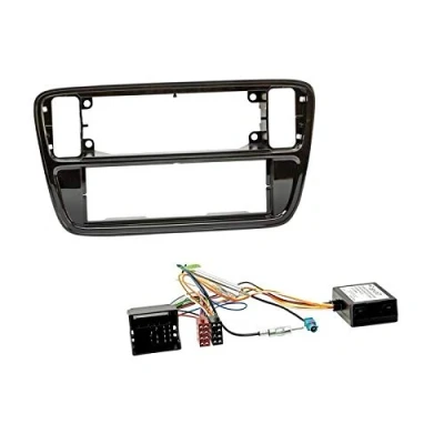 Abbildung von 1 Din Radio Einbauset Blende Radioanschlusskabel Antennenadapter für VW Up (AA/AAN) ab 2011 mit Canbus