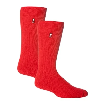 Abbildung von HEAT HOLDERS Herren 2 Paar Thermosocken Original Warme Socken für Winter mit Flauschigem Innerem Vlies (39 45, Rot)