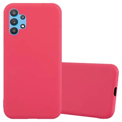 Abbildung von Cadorabo Hülle kompatibel mit Samsung Galaxy A32 4G Schutzhülle TPU Silikon Case Candy Design Slim Kratzfest Weiche Gummi Rundumschutz für in Rot