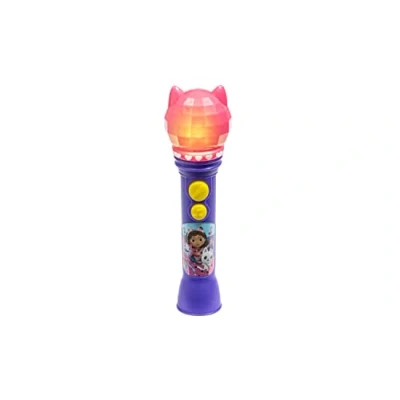 Abbildung von ekids KIDdesigns Gabby&#039;s Dollhouse Sing Along Microphone for Kids Real Working Built in Music LED Flashing Light and Speaker Toys Portable Karaoke Machine