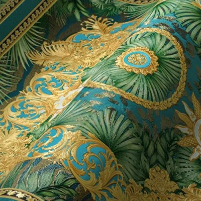 Abbildung von Versace Vliestapete &quot;Wallpaper 5 Design&quot;, leicht glänzend, Dschungel auffallende Fliesen Tapete