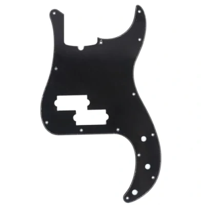 Abbildung von Musiclily Pro 13 Löcher P Bass Pickguard Schlagbrett für 4 Saiter American Precision Bass, 1 lagig Schwarz