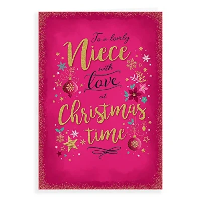 Abbildung von Moderne Weihnachtskarte, Nichte, 22,9 x 15,2 cm, Piccadilly Greetings