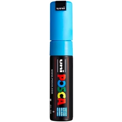 Abbildung von uni ball 181353 POSCA Marker mit breiter Rundspitze, hellblau