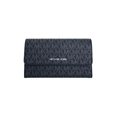 Abbildung von Michael Kors Jet Set Damen Reisebrieftasche groß dreifach klappbar, PVC schwarz 2018., Medium, Klassisch