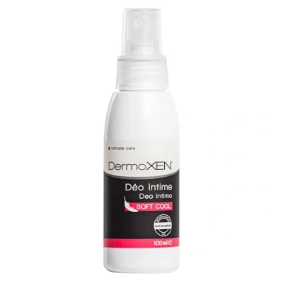 Abbildung von Dermoxen Soft Cool Antibakterielle Intim Deo Spray für Frauen und Männer. Natürlich, geruchlos sanft sensible Haut. Frische Effekt. Täglicher Gebrauch. 100ml