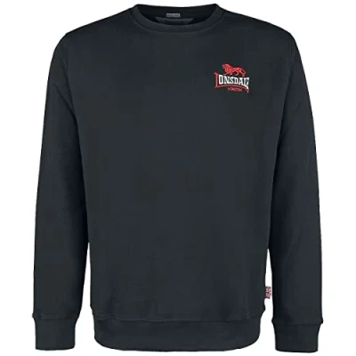 Abbildung von Lonsdale Lympstone Sweatshirt, Herren, Größe: Large, Black