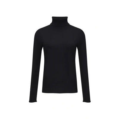 Abbildung von s.Oliver Black Label Feiner Rollkragen Strickpullover, Damen, Größe: 40, Schwarz