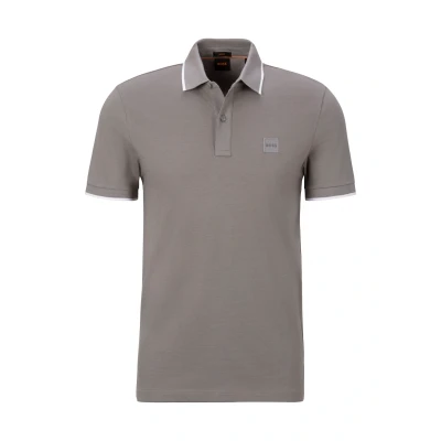 Abbildung von BOSS Passertip Poloshirt, Herren, Größe: Large, Open grey
