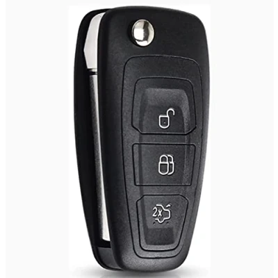 Abbildung von Autoschlüsselgehäuse mit 3 Tasten für Ford Transit Focus Fiesta Mondeo Connect Custom Tourneo Galaxy Kuga MK8, Autoschlüssel Ersatz (ungeschnittenes 101 Schlüsselblatt)