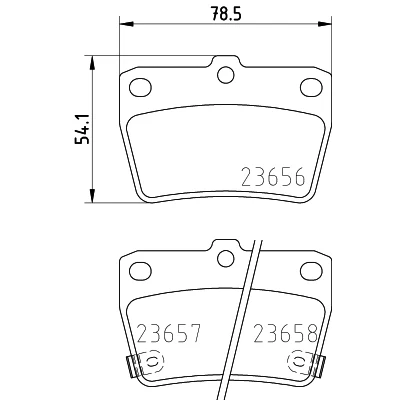 Abbildung von HELLA 8DB 355 010 521 Bremsbelagsatz mit akustischer Verschleißwarnung TOYOTA: RAV4 II SUV, I CHERY: Tiggo