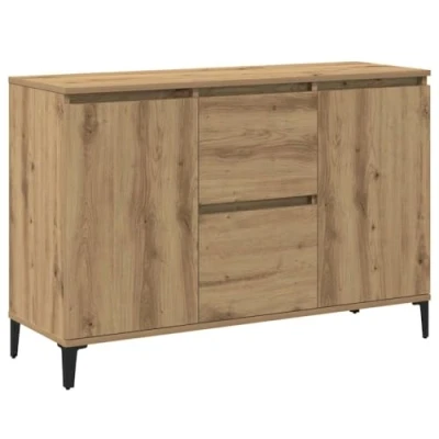 Abbildung von vidaXL Sideboard, Kommode mit Stauraum, Anrichte Schrank für Wohnzimmer, Beistellschrank Mehrzweckschrank, Industrie Stil, Artisan Eiche Holzwerkstoff