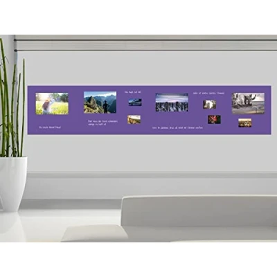 Abbildung von Magnetfolie Haftgrund für Magnete Magnettafel Ferrofolie selbstklebend beschreibbar, abwischbar, magnetisch (lila, 100x30cm)
