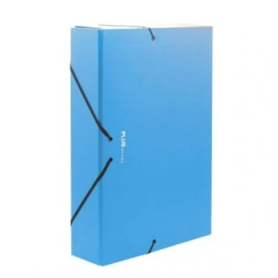 Abbildung von Plus Office Projektmappe, Modell Projektordner, Karton, matt, 7 cm, Blau