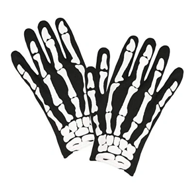 Abbildung von Widmann S.r.l. Kostüm Skelett Handschuhe für Kinder, Schwarz Weiß Kos