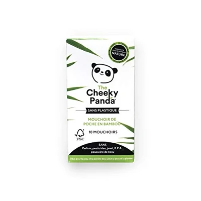 Abbildung von The Cheeky Panda Taschentücher aus Bambus 10 Stück ohne Plastik, Taschentücher, umweltfreundlich, super weich, robust &amp; langlebig