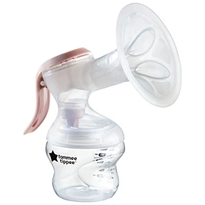 Abbildung von Tommee Tippee Still Starterset, Handmilchpumpe, Babyflaschen und Sauger, Sterilisierbox, Schnuller 06 Monate, Muttermilchaufbewahrungsbehälter Deckel, Einmal Stilleinlagen