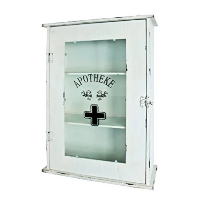 Abbildung von HAKU Möbel Regal weiß, Metall, Sicherheitsglas Maße: B 43 cm x H 62 T 17 cm, Style: Industrial