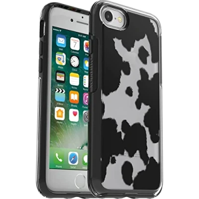 Abbildung von OtterBox Symmetry Clear Hülle für iPhone 7/8/SE 2020/SE 2022, stoßfest, sturzsicher, schützende dünne Hülle, 3X getestet nach Militärstandard, Cow Print