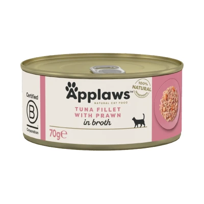 Abbildung von 70 g Applaws Katzennassfutter Thunfischfilet und Garnelen