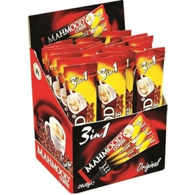 Abbildung von Mahmood 3 in 1 Sticks, löslicher Bohnenkaffee, mit Creamer &amp; Zucker, Instant Kaffee aus erlesenen Kaffeebohnen, koffeinhaltig, 48 x 18 Gramm