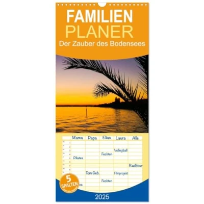 Abbildung von Familienplaner 2025 Der Zauber des Bodensees mit 5 Spalten (Wandkalender, 21 cm x 45 cm), CALVENDO