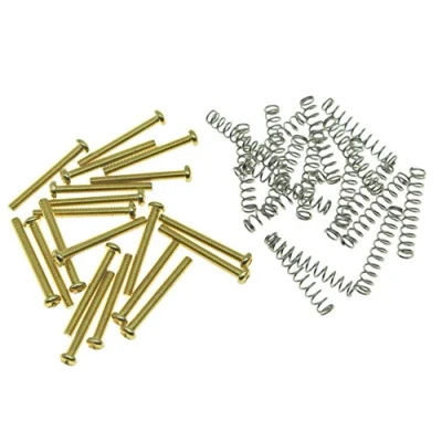 Abbildung von KAISH Humbucker Tonabnehmer mit metrischem Gewinde, Schrauben für Gitarre, Humbucker, Tonabnehmer, Federn, Epiphone SG Import Gold, 20 Stück