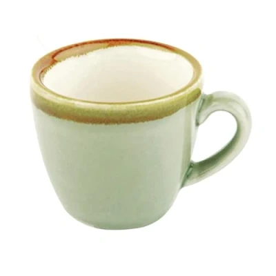 Abbildung von Olympia Kiln Espresso Kaffeetassen 85ml / 3oz (Packung mit 6), Moosfarbenes verglastes Porzellan, Mikrowelle Spülmaschinenfest, Passend für Untertassen: GP239, GP345, GP361, GP477 GP476