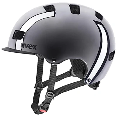 Abbildung von uvex hlmt 5 bike pro chrome robuster City Helm für Damen und Herren individuelle Größenanpassung optimierte Belüftung gunmetal 58 61 cm