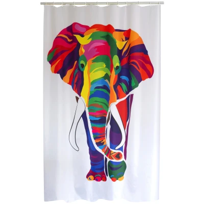 Abbildung von Ridder Duschvorhang &quot;Elephant&quot;, inkl. Duschvorhangringe