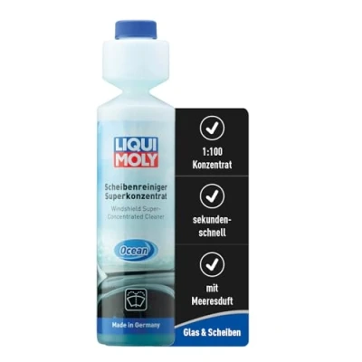 Abbildung von LIQUI MOLY Scheibenwischwasser Scheibenreiniger Superkonzentrat Ocean, Art. Nr. 21708 I 250 ml Scheiben Wischwasser Konzentrat mit Meeres Duft für eine schnelle Reinigung Mischverhältnis 1:100