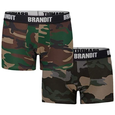 Abbildung von Brandit 2 PACK Panties, Herren, Größe: Medium, Woodland/darkcamo