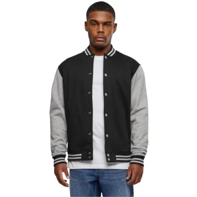Abbildung von Urban Classics Herren Übergangsjacke Sweatjacke 2 tone College Sweatjacket, zweifarbige Jacke für Männer, erhältlich in verschiedenen Farben, Größen XS 5XL