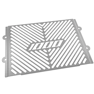 Abbildung von ZIEGER Kühlerabdeckung ohne Seitenabdeckung kompatibel mit Yamaha FZS 1000 Fazer Logo silber