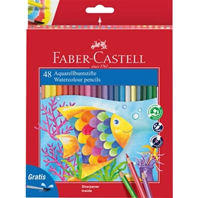Abbildung von Faber Castell Buntstift Kinder Aquarell 48er Karton Etui