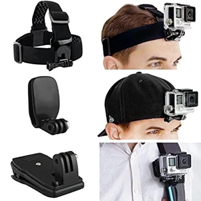 Abbildung von CAMKIX Halterung Pack für Kopf und Rucksack Kompatibel mit Allen GoPro Hero