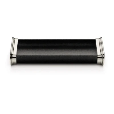 Abbildung von Graf von Faber Castell 118540 Ablageschale mit Lederummantelung, hochglänzende Metallwangen, schwarz