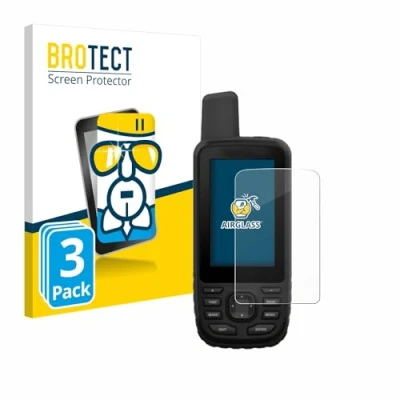 Abbildung von BROTECT Schutzglas für Garmin GPSMAP 66st (3 Stück) Schutzfolie Panzer Folie Glas [Extrem Kratzfest 9H, Anti Fingerprint, Ultra Transparent]