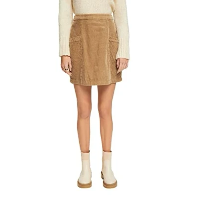 Abbildung von ESPRIT Damen 102ee1d312 Rock, Khaki Beige, 28W EU